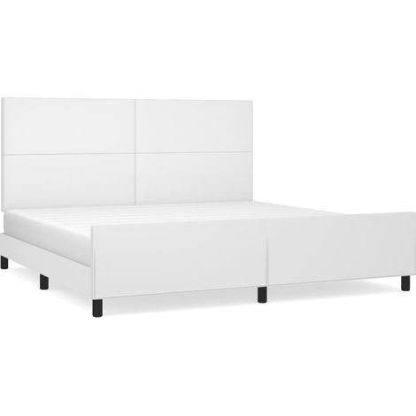 Maison Exclusive - Giroletto con Testiera Bianco 200x200 cm in Similpelle (1/5)