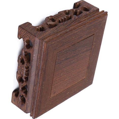 Socle Décoratif en Bois Massif pour Pot de Bonsaï Carré - Support Élégant (1/5)