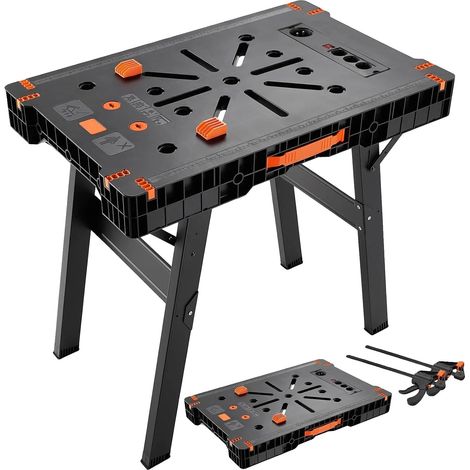 Établi, Conception Portable, Prise de Courant Intégrée, 1 PCS (1/2)