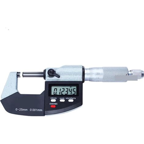 Micromètre Micromètre extérieur électronique 0-25 mm 25-50 mm 50-75 mm 75-100 mm 0,001 mm Micromètre numérique Jauge Micromètre Outils de mesure(0-25mm) (1/2)