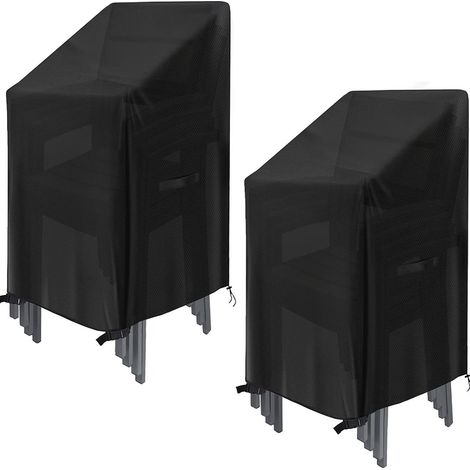 Housse de protection pour meubles de jardin, lot de 2, 75 x 75 x 120 cm, imperméable, housse de chaise de jardin d'extérieur