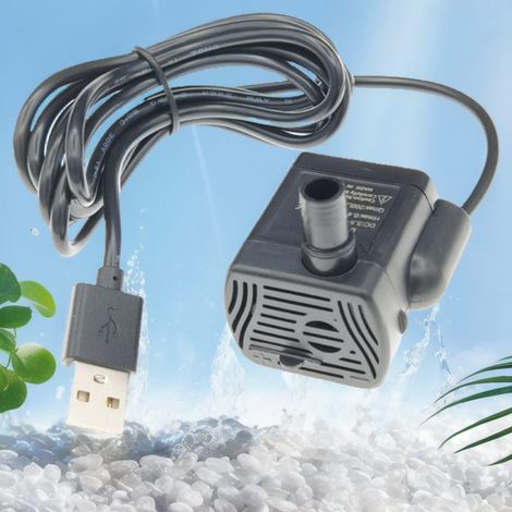 Bomba de agua miniatura Ante Electric USB-1020 de 5 V para peces, plantas y manualidades (USB-1020 negra) (1/4)