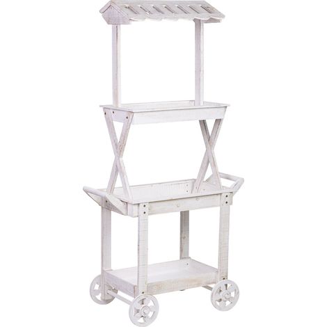 Carro expositor-estantería de madera 86x45x162h cm (1/5)