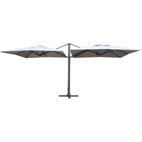 Bismark-Regenschirm aus sandfarbenem Aluminium (1/3)