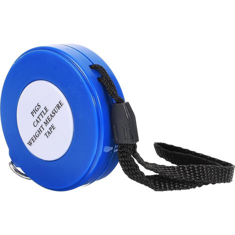 SHINEOFI Ruban de Mesure Bleu 2,5 Mètres pour Animaux, Ruban Métrique Portable en Fibre de Verre et Plastique Abs, pour Mesurer le Poids Taille du Bétail en Ferme Style Plusieurs styles (1/5)