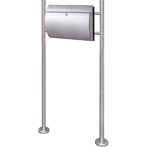 Boîte aux lettres en acier inoxydable avec support (1/5)