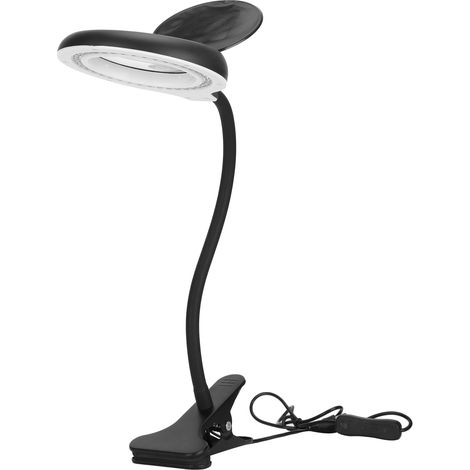 Lampe de bureau LED avec loupe USB et pince pour réparation électronique et lecture
