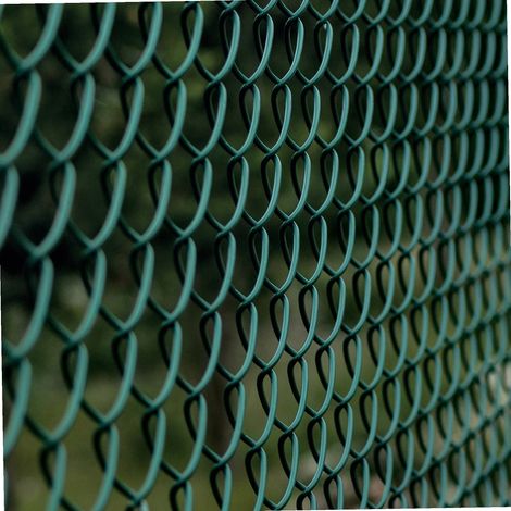 Werka Pro – Grillage rigide maille losange 10 m – Acier galvanisé plastifié vert – Hauteur 1 m – Pour délimitation jardins et parcs