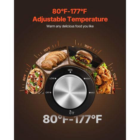 Armoire Chauffante à 16 Niveaux, Étuve Traiteur avec Bac à Eau, Chauffe Assiettes avec Porte Simple en Verre et Étagères Réglables,… (1/5)