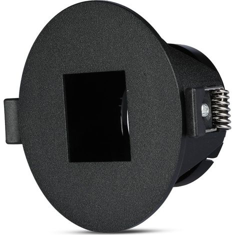 V-TAC 8598 Portafaretto da Incasso GU10 con Sezione Quadrata Colore Nero con Interno Nero VT-883-B (1/5)