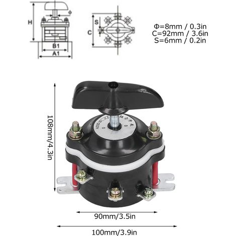 Commutateur universel inverseur/marche avant/arrière HZ10D-25/3 220-380 V 25 A (1/5)