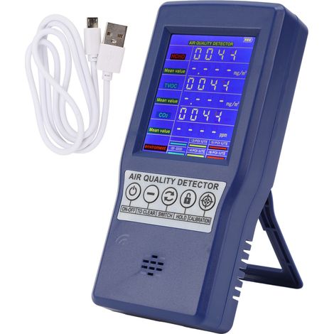 Détecteur Qualité Air Intérieur 5V CO2 HCHO TVOC Particules Poussière Moniteur pour Maison Bureau École (1/5)