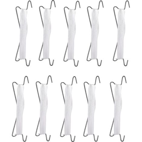 Lot de 10 crochets de support pour tomates, ficelle flexible de type V cerise sur crochet, corde de 10,9 m (1/5)