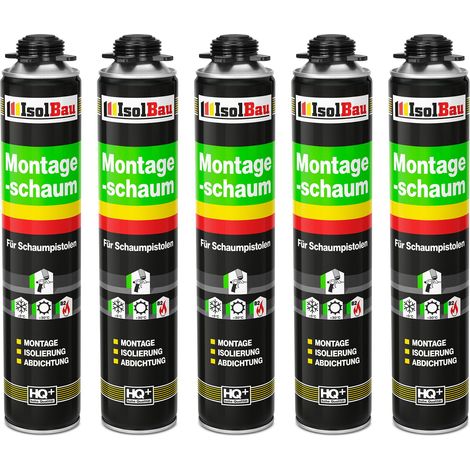 Pistolenschaum Bauschaum Montageschaum PU Schaum 5 x 750 ml Fensterschaum (1/5)