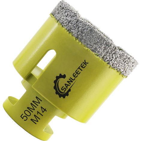 Foret Diamant Carrelage 50mm Brasé Sous Vide Scie Cloche Diamant pour Céramique Porcelaine Marbre Granit Perçage à Sec M14 Filetage (1/5)