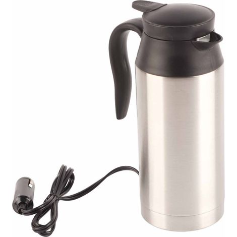 Bouilloire électrique 750ML en acier inoxydable pour voiture, chauffage d'eau thermos 12V, tasse à café et thé (1/5)