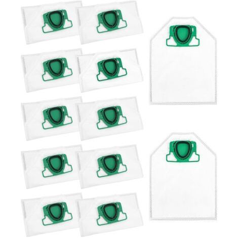 12 Kit Sacs d'aspirateur compatible avec Vorwerk Kobold VK200 FP200, Accessoires Sacs à Poussière Rechange pour VK 200 FP 200 (1/5)