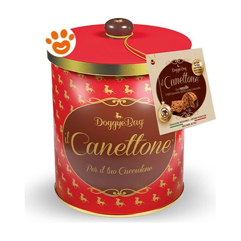 DoggyeBag Canettone con Gocce di Freecoa – Panettone per Cani - Confezione 125 Gr -