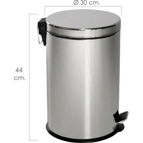 Nicht rostender Papierkorb Maurer für Küchen / Badezimmer 20 Liter 30x44 cm.