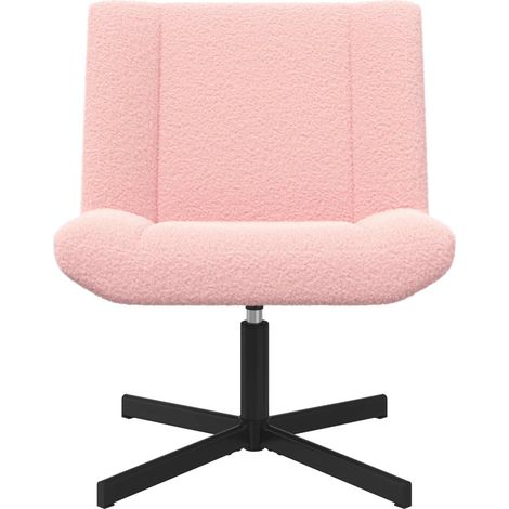 Maison Exclusive - Sedia girevole Rosa 63 x 75 x 76 cm Pelle di Pecora