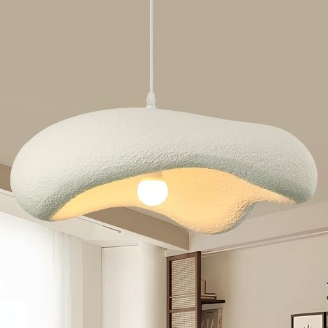 Lustres Irrégulière Lustre Blanc Forme De Nuage Ajustable Suspension Luminaire Salon Lampe De Table À Manger Style Nordique Chambre Suspensions D'Éclairage Intérieur E27 50Cm (1/5)