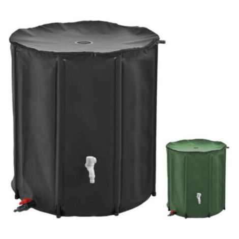 Réservoir souple, récupérateur d'eau de pluie pliable - 200 L - Noir - Linxor Récupérateur d'eau de pluie