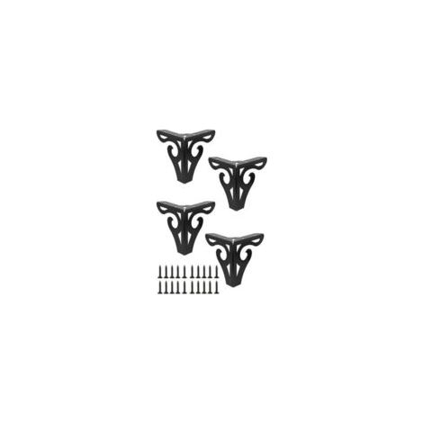 Juego de 4 patas modernas de metal negro para muebles, mesas, patas de repuesto para sofás, patas triangulares para mesas, con tornillos, ideales para proyectos de bricolaje, sofás y mesas - Crezuo