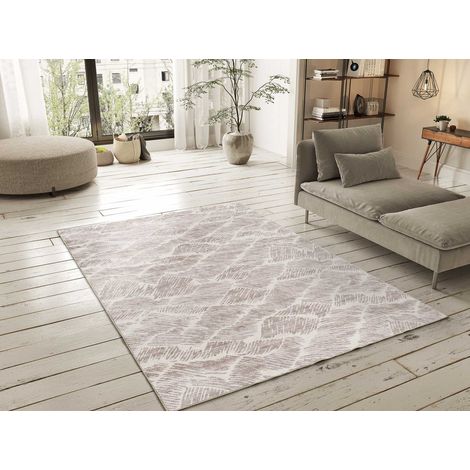ATTICGO Tapis abstrait imprimé CLASS 51 Beige 140x200 cm (1/4)