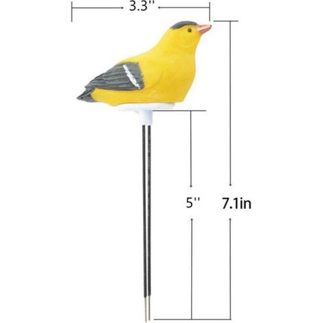 Capteur d'humidité pour plantes - - Alarme arrosage - Testeur eau - Hygromètre - 18x9 cm - Jaune - Résine (1/4)