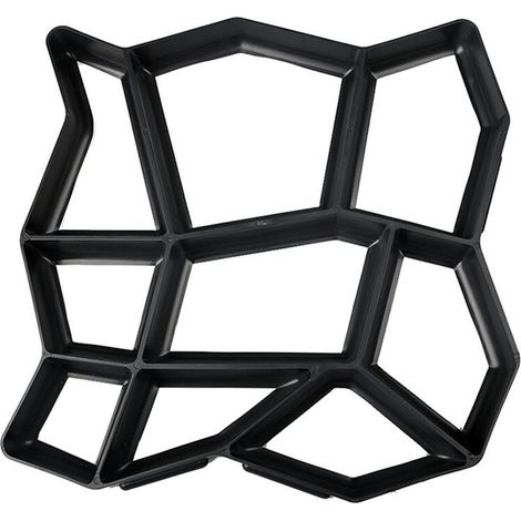 Moule réutilisable pour bordure de chemin en béton ou ciment, créateur de pavés et briques décoratives, modèle PP résine noir, coffret 1 moule