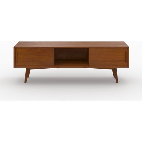 1 mueble de TV en teca con 2 puertas - Waya (1/4)