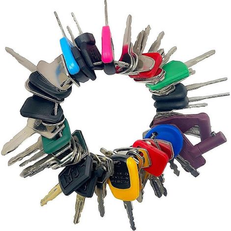 Jeu de 50 clés pour engins de chantier, clés de contact pour CAT, Caterpillar, Case, John Deere et JCB. (1/5)