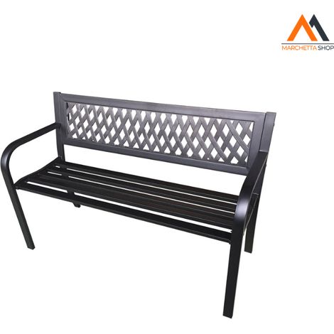 PANCHINA 'BORGARINO' cm. 119 x 50 x h.75 - nera