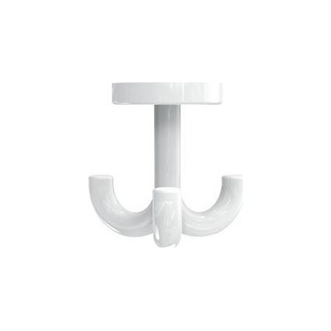 Crochets triples SERIE 477 70 h Rosace d: 50mm rougeatif blanc