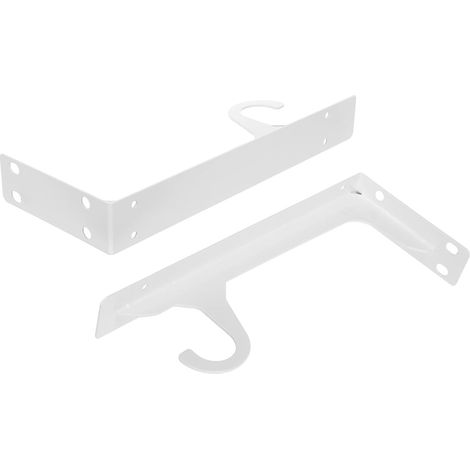 de 2 supports de tringle à vêtements en acier laminé blanc (1/5)