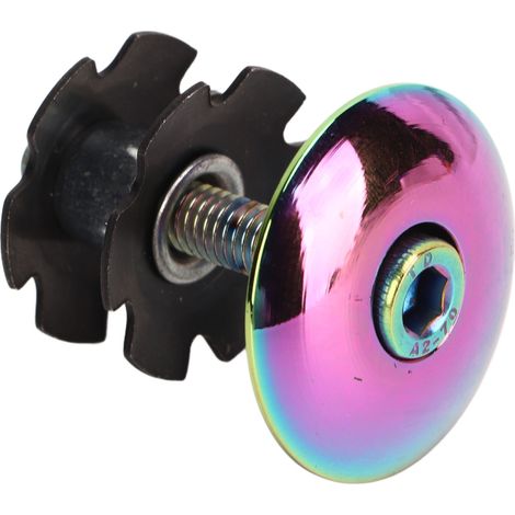 Casque de vélo couvercle 28.6mm aluminium alliage capuchon supérieur pour VTT vélo de route (1/5)