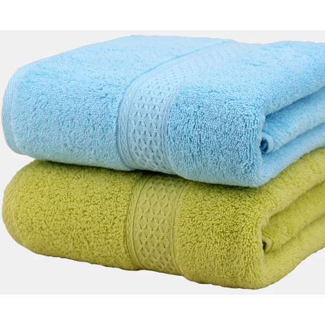 Coffret de luxe comprenant 2 serviettes de bain ultra douces 100% coton égyptien. (1/5)
