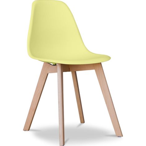 Sedia da pranzo - Stile Scandinavo - Denisse   Pastel yellow