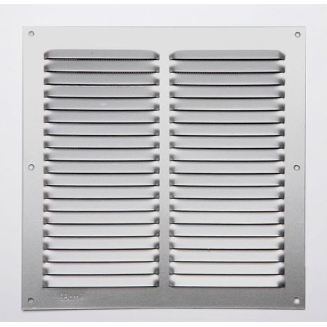 EDM – Grille d'aération VMC 200x200mm en aluminium naturel – Design sans bord pour intégration discrète – Optimise circulation d'air