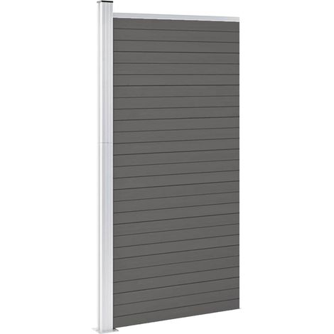 Maison Exclusive - Zaunelement WPC 95x186 cm Grau (1/5)