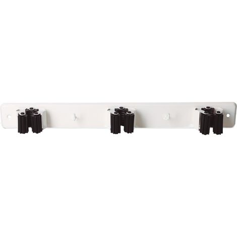 Sujetaescobas triple acero con rodillos goma blanco GSC 003803804 (1/4)