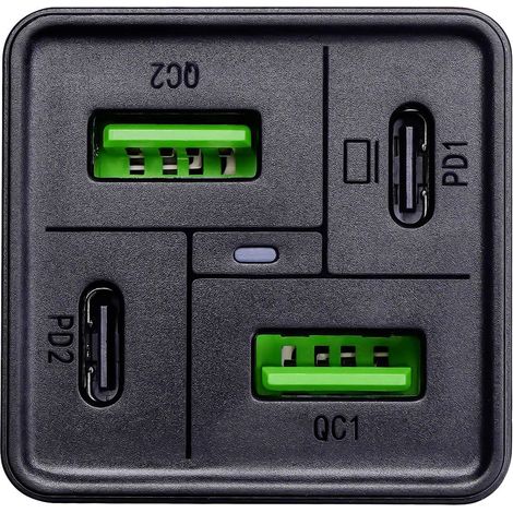 Chargeur Akyga AK-CH-17 USB-C + USB-A, 4 ports USB PD3.0 5-20 V / max. 3,25 A QC4+ 65 W (1/4)