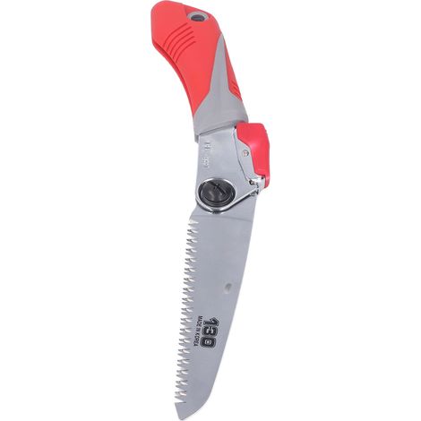 Scie à main pliante professionnelle, poignée ergonomique, dentée de 290 mm, idéale pour la coupe et l'élagage des branches d'arbres. (1/5)