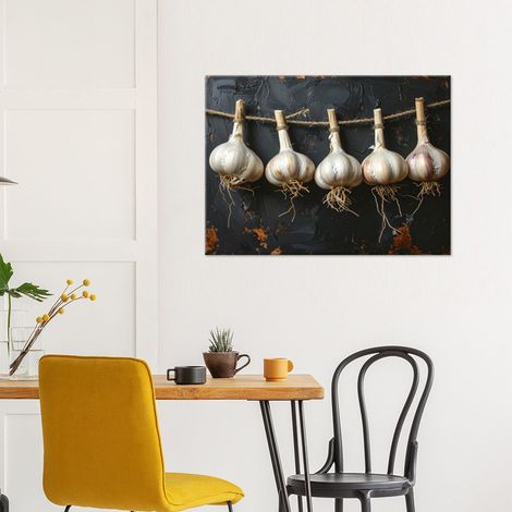 Wandbild Getrockneter Knoblauch 90x60 (1/4)
