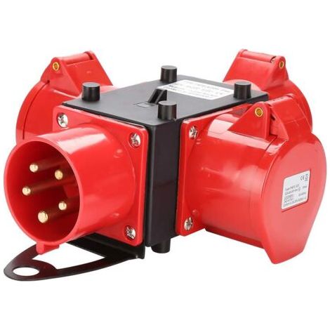 Boîtier de distribution électrique pour chantier - AJ-1605D-2 32A - avec couvercle de protection, adapté aux chantiers de construction (1/5)