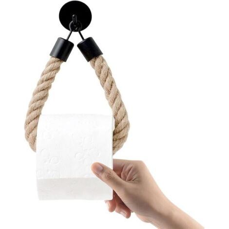 Toilettenpapierhalter aus Seil, wandmontierter Toilettenpapierhalter für Bad und Küche. (1/4)
