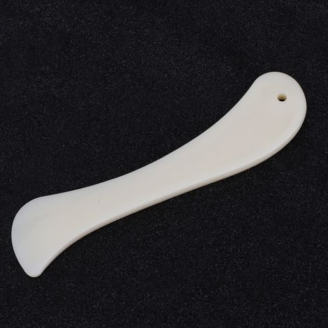Outil de façonnage blanc imitant la texture de l'os bovin, outils de finition et de bordure pour le travail du cuir, couteau origami couleur os (version courte)