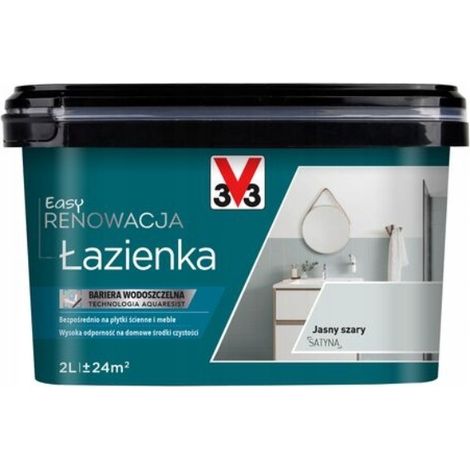 Peinture acrylique pour bois, meubles, carrelage V33 2l gris clair satiné 1 pc. (1/5)