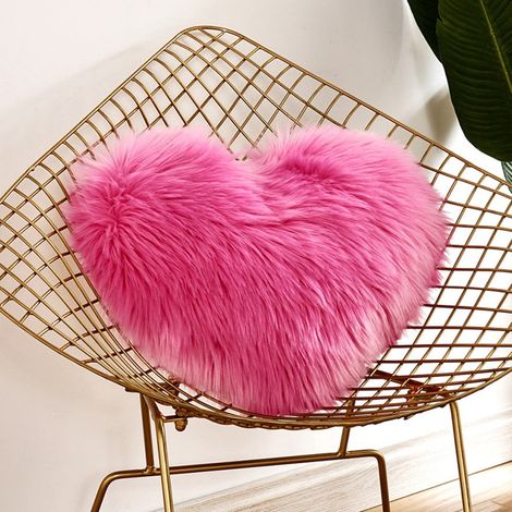 Coussin Décoratif Forme Coeur - Rembourrage Souple et Confortable - Fermeture Éclair pour Entretien Facile - Idéal Salon Chambre Bureau Voiture - 1 Pièce (1/2)