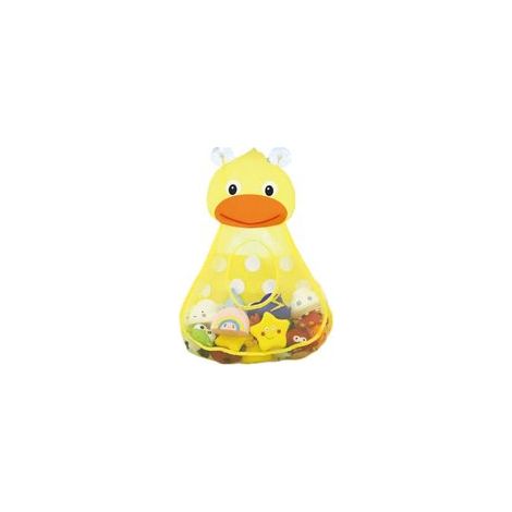Sac de rangement en filet suspendu à séchage rapide pour jouets de bain bébé, jaune –